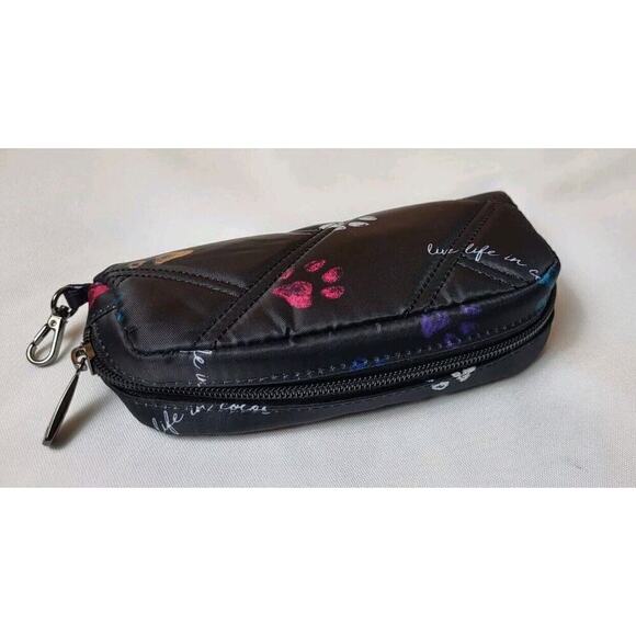 Lug Bobsled‎ XL Black Paw Print Cosmetic Make-up Bag Pouch - Picture 4 of 8